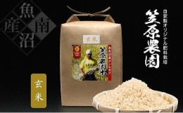 【ふるさと納税】【定期便】【令和6年産新米予約／令和6年9月上旬より順次発送】南魚沼産 笠原農園米 コシヒカリ玄米【5kg×全６回】