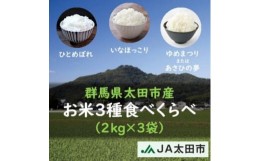 【ふるさと納税】＜令和5年産米＞群馬県太田市産　おいしいお米3種をお届け　食べくらべセット【1436549】