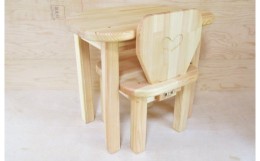 【ふるさと納税】手作り木製 お子様用 机・いすセットVer.2 Lサイズ 099H2199