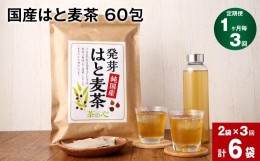 【ふるさと納税】【1ヶ月毎3回定期便】国産はと麦茶 60包×2袋