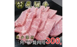 【ふるさと納税】[希少部位]A5等級飛騨牛三角バラ焼肉用300g【1445729】