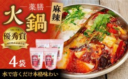 【ふるさと納税】薬膳火鍋 雷の素（麻辣スープの素） 薬膳付き 100g×4セット / 薬膳 火鍋 薬膳火鍋 健康 / 大村市 / 株式会社Home groun