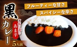 【ふるさと納税】大村 あま辛 黒 カレー 200g×5人前 / あま辛 カレー レトルトカレー / 大村市 / ペーパームーン紙月夢兎[ACAB403]