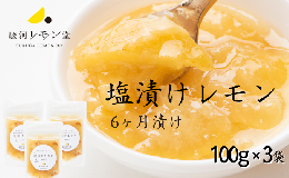 【ふるさと納税】塩漬けレモン 100g×3パック 駿河レモン堂 れもん 調味料 薬味 塩レモン