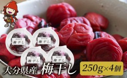 【ふるさと納税】梅干し 250g 4個 昔ながらの手作り梅干 しそ漬け 紫蘇梅 うめぼし 梅 ご飯のお供 おかず 大分県産 九州産 中津市