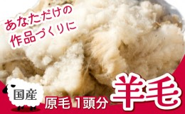 【ふるさと納税】【受付6月15日まで】国産 羊毛 (原毛 一頭分) フリース フェルト クラフト ホームスパン 期間限定 数量限定