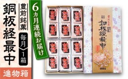 【ふるさと納税】【全6回定期便】【進物箱】銅板経最中 12個入り《豊前市》【武蔵屋】お中元 ギフト 贈り物 和菓子 饅頭 [VBU012]