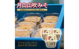 【ふるさと納税】【現代の名工】月山山吹みそ 特選印カップ（つぶ）800g×3個セット　011-G-MT006