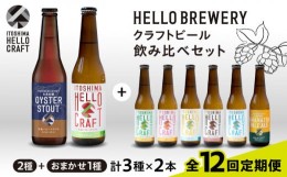 【ふるさと納税】【全12回定期便】【 6本 飲み比べ 】糸島 クラフト ビール 瓶 詰め合わせ 6本 セット 糸島市 / HELLO BREWERY 地ビール 