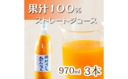 【ふるさと納税】果汁１００％田村そだちみかんジュース　970ml×3本