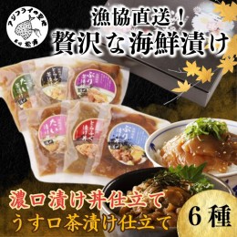 【ふるさと納税】漁協直送！贅沢な海鮮漬け　6種(漬け丼と茶漬け味合わせ)【B2-148】