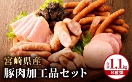 【ふるさと納税】宮崎県産豚肉加工品セット（合計1.1ｋｇ 8種類）_M009-009