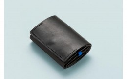 【ふるさと納税】colmミニ財布　ブラック　独自構造のコンパクトな本革財布