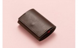 【ふるさと納税】colmミニ財布　ブラウン　独自構造のコンパクトな本革財布