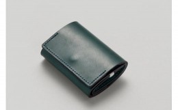 【ふるさと納税】colmミニ財布　ブルー　独自構造のコンパクトな本革財布