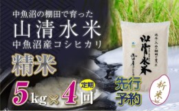 【ふるさと納税】【新米先行受付】【定期便／全4回】精米5kg　新潟県魚沼産コシヒカリ「山清水米」