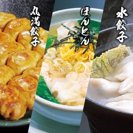 【ふるさと納税】丸満味紀行セット（Z）焼餃子2包み（4人前）・水餃子1包み（2人前）・ほんとん3パック（6人前）｜丸満 餃子 ぎょうざ ギ