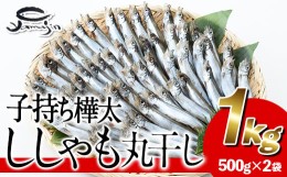 【ふるさと納税】子持ち樺太ししゃも丸干し (計1kg・500g×2袋) 【AP82】【(株)ヤマジン】