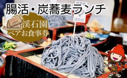 【ふるさと納税】日本庭園・腸活そば屋「渓石園」腸活・炭蕎麦ランチセット ペア お食事券 食事券 ペアチケット ランチ チケット 蕎麦料