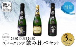 【ふるさと納税】【山梨県産】　日本酒飲み比べセット（スパークリング）[5839-1973]