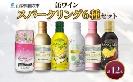 【ふるさと納税】缶ワイン スパークリング 6種 12本入 モンデ酒造 177-4-042