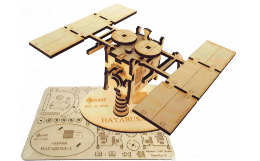 【ふるさと納税】040-006　木製衛星模型キット「はやぶさ−２」＆「だいちー２」