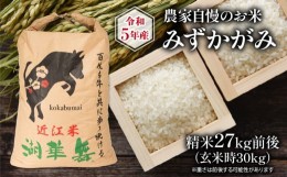 【ふるさと納税】 農家自慢のお米 みずかがみ 精米 約27kg ( 令和5年産 白米 お米 産地直送 農家直送 送料無料 滋賀県 竜王 ふるさと納税