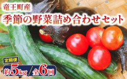 【ふるさと納税】【6ヶ月定期便】 季節の野菜詰め合わせセット 約5kg ( 常温 季節 旬 春野菜 夏野菜 秋野菜 トマト 人参 きゅうり なす玉