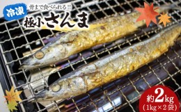 【ふるさと納税】極小 さんま 2kg 1kg×2袋 冷凍 