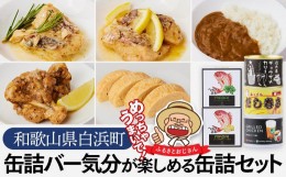 【ふるさと納税】【南紀白浜】缶詰バー気分が楽しめる缶詰セット　缶詰め セット カレー だし巻き 鯛 チョウザメ カンソ おつまみ 備蓄 