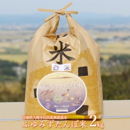 【ふるさと納税】(03531)宮城県大崎市田尻産　無農薬米「ふゆみずたんぼ米」2kg【2023年産】