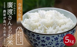 【ふるさと納税】【令和5年産】農家が食べるお米「廣渡さんちのお米」5kg 精米
