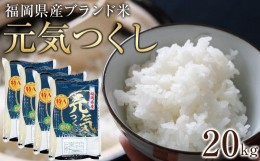 【ふるさと納税】＜令和5年産＞福岡県産ブランド米「元気つくし」白米20kg ＜筑前町＞【米 ブランド米 ブランド 白米 元気つくし 令和5年