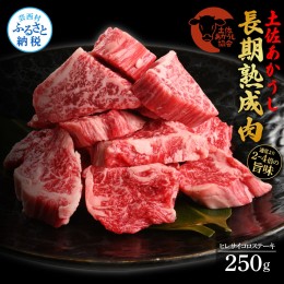 【ふるさと納税】天下味 エイジング工法 熟成肉 土佐あかうし 特選ヒレ サイコロステーキ 250g エイジングビーフ 国産 あか牛 赤牛 牛肉 