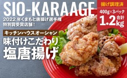 【ふるさと納税】味付け こだわり 塩唐揚げ  計1.2kg ジューシー お肉 唐揚げ