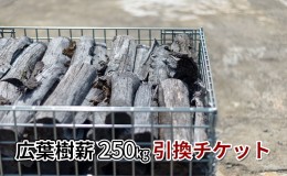 【ふるさと納税】広葉樹ミックス薪（250kg）引換チケット