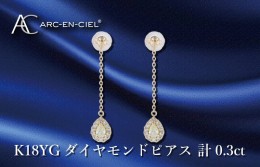 【ふるさと納税】ARC-EN-CIEL K18ダイヤピアス ダイヤ計0.3ct J045