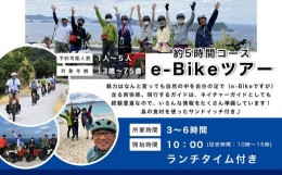 【ふるさと納税】ガイドツアー e-Bike（電動アシスト付き自転車）ツアー ランチタイム付き 渡嘉敷島・約5時間コース