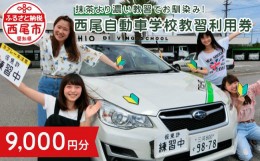 【ふるさと納税】西尾自動車学校教習利用券(3,000円分)×3枚・N059