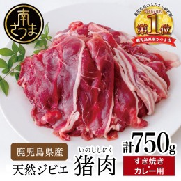 【ふるさと納税】【南さつまジビエ】鹿児島県南さつま産 猪（いのしし）肉　すき焼き・カレー用 計750g（250g×3P）