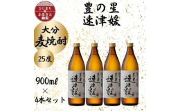 【ふるさと納税】大分むぎ焼酎　二階堂速津媛25度(900ml)4本セット【1456766】