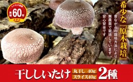 【ふるさと納税】希少！原木しいたけ「干し椎茸（丸干し・スライス）セット」