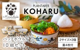 【ふるさと納税】【美濃焼】PLANTAREE-KOHARU- パックボウル 10組セット（2サイズ×3個 蓋4枚付）【みのる陶器】小鉢 鉢 ボウル [MBF034]