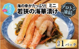 【ふるさと納税】海の幸がたっぷり！贅沢を味わう「若狭の海華漬け」ミニ（プロトン凍結）