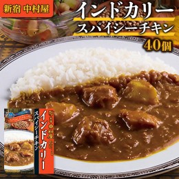 【ふるさと納税】新宿 中村屋 インドカリー スパイシーチキン 40個 人気 洋食 レトルト 時短 カレー インドカレー スパイシーカレー 長期