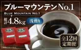 【ふるさと納税】【豆でお届け】【全12回定期便】ブルーマウンテン NO.1 コーヒー ( 浅煎り ) 《豊前市》【稲垣珈琲】 珈琲 コーヒー 豆 