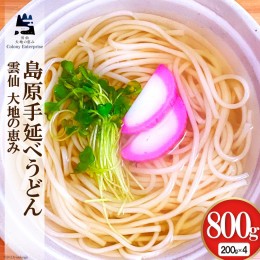 【ふるさと納税】【思いやり型返礼品】島原手延べうどん 200g×4袋 計800g [コロニーエンタープライズ 長崎県 雲仙市 item1267] 麺 うど