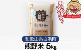 【ふるさと納税】熊野米 5kg　ブランド米 白米 精米 ご飯 ごはん コメ こめ 米