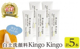 【ふるさと納税】a742-C 白土洗顔料 kingokingo5本・泡立てネット付(1本110g・合計550g)【てんげん】姶良市 泡 濃密泡 もっちり泡 洗顔料