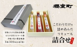 【ふるさと納税】櫻室町 こだわりだけを詰め込んだ リキュール 詰合せ 300mlx3本セット（L3-C） お酒 アルコール 酒